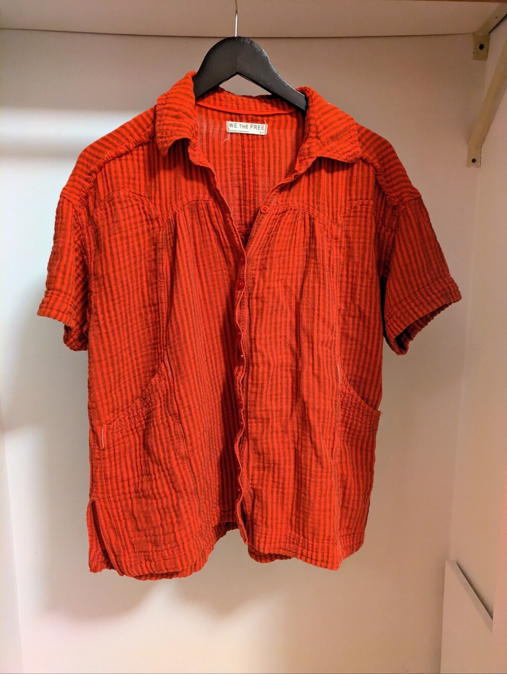 We The Free by Free People Kayla Double Cloth Shirt | Size Small